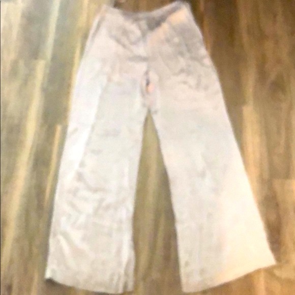 lavender wide leg satin pants Sz 6 - Picture 3 of 3